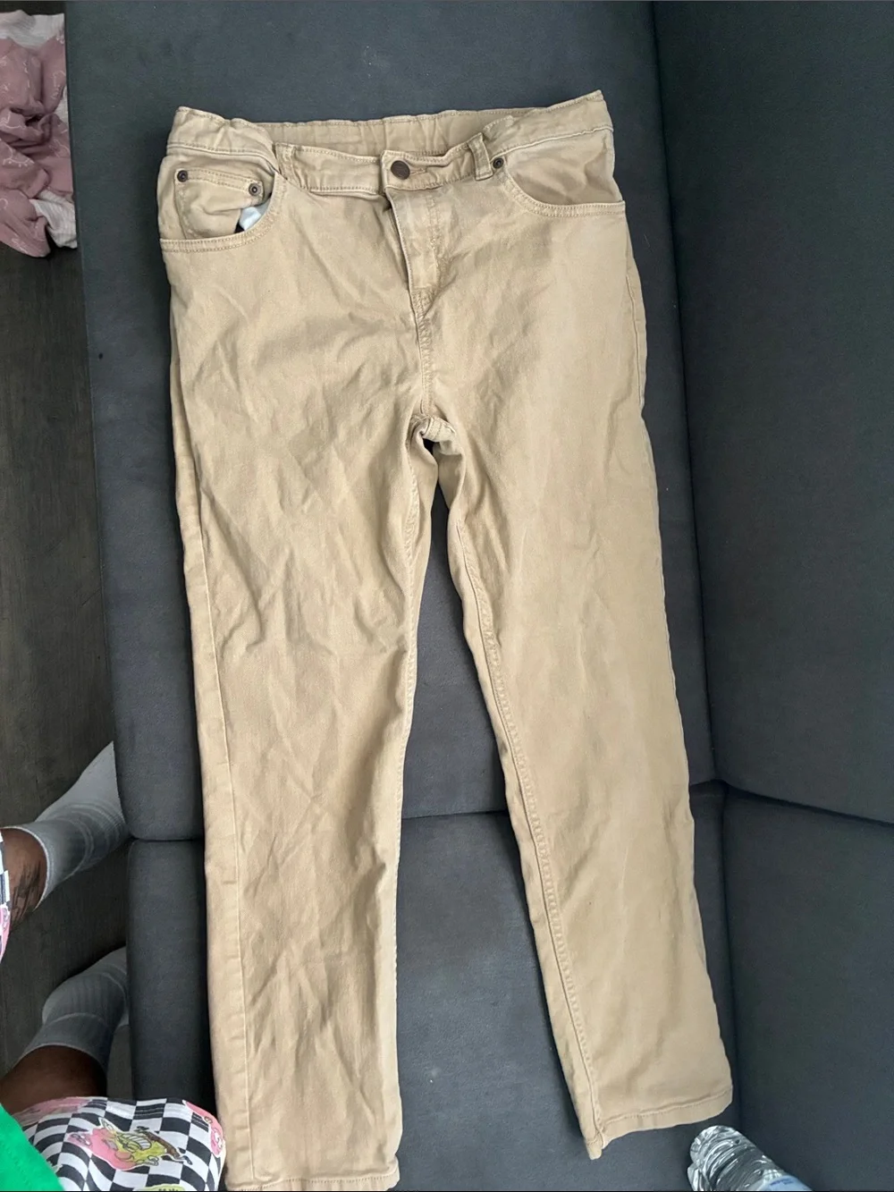 wonder nation Women Khaki Slim Straight Jeans